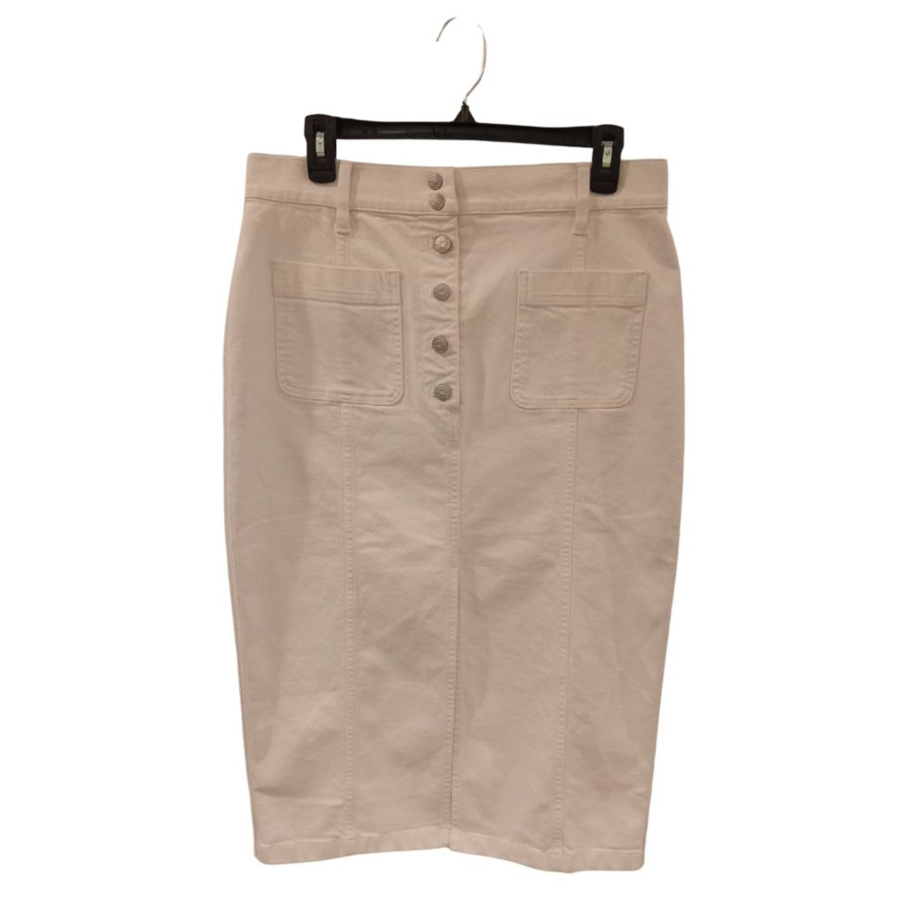Madewell Cream Jean Skirt